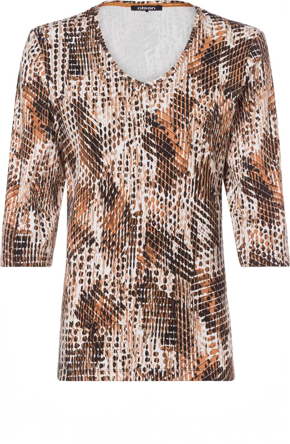 Jersey Tan Patterned Top