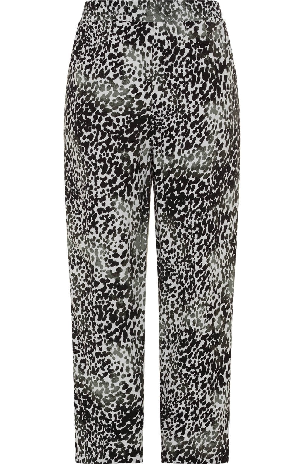 Jungle Khaki All Over Print Cropped Trousers