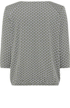 Jungle Khaki and White Abstract Print Clara Top