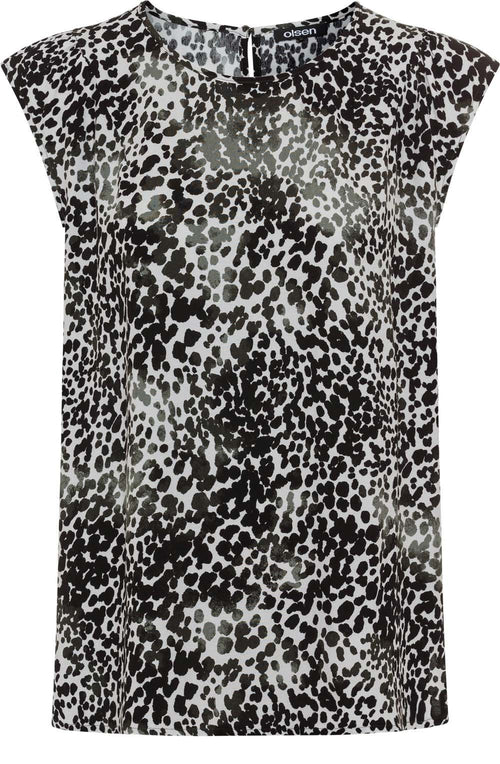 Jungle Khaki Animal Print Blouse