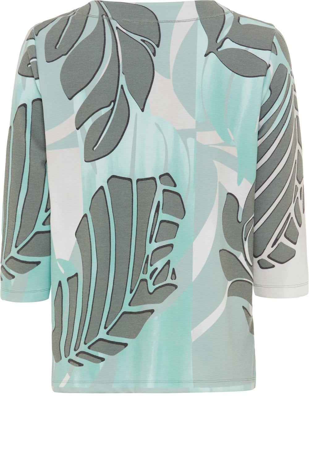 Jungle Khaki Leaf Print Henny Top