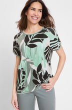 Jungle Khaki Leaf Print Relaxed Cosima T Shirt