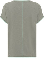Jungle Khaki Leaf Print Relaxed Cosima T Shirt