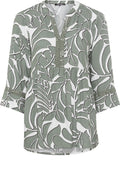 Jungle Khaki Leaf Print Tunic