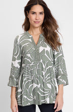 Jungle Khaki Leaf Print Tunic