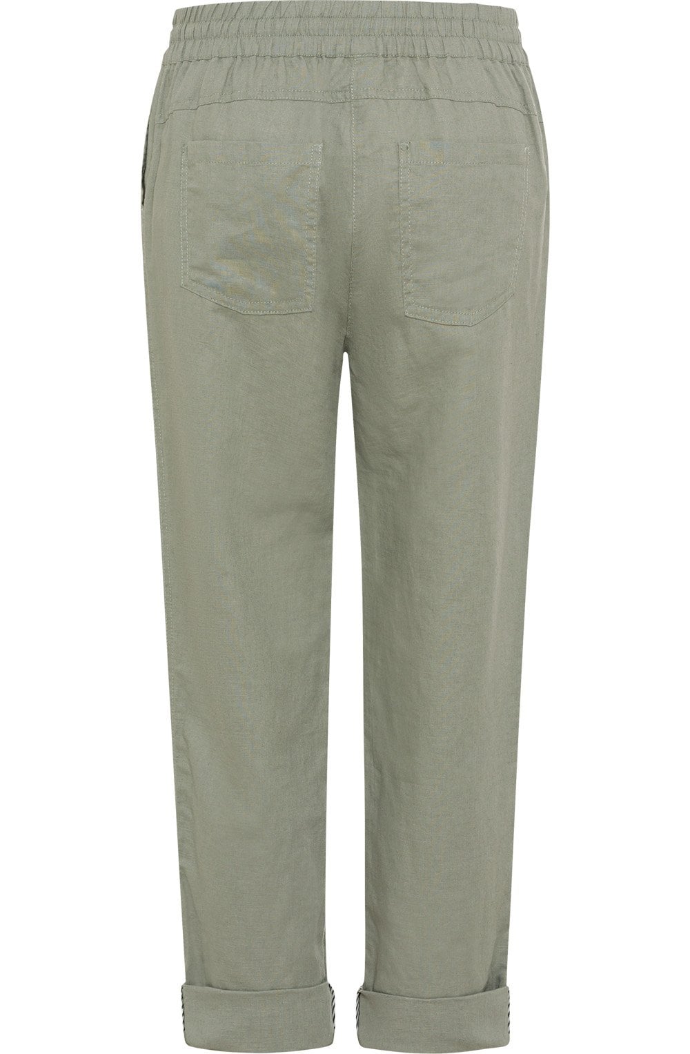 Jungle Khaki Linen Lisa Trousers