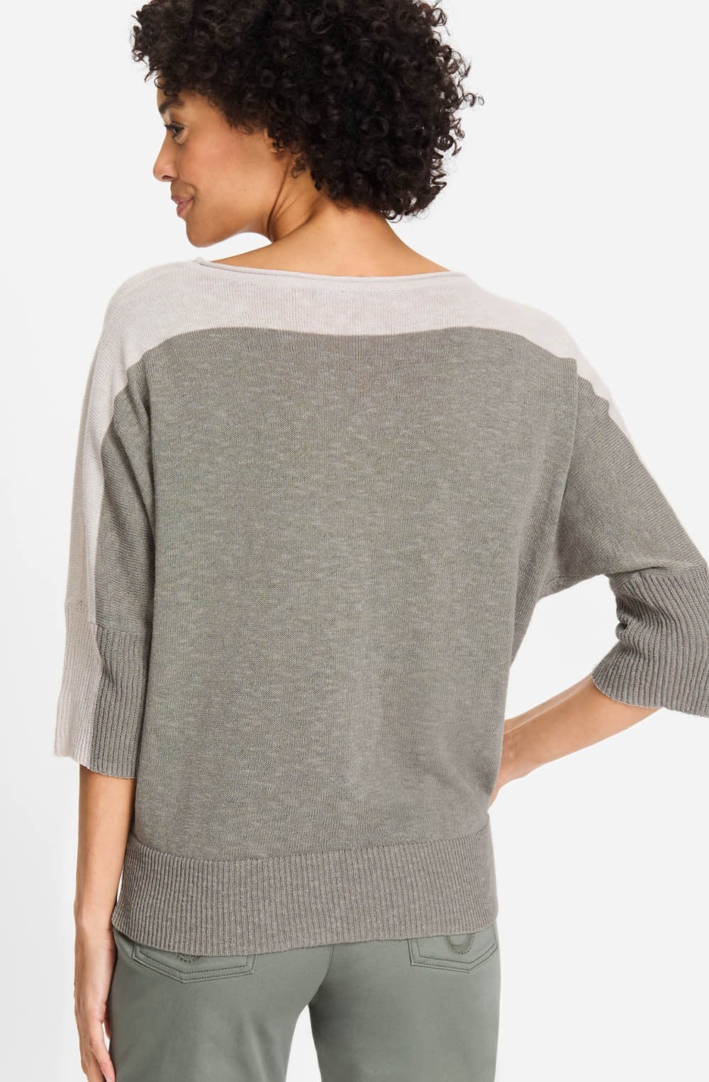 Jungle Khaki Linen Mix Chloe Pullover