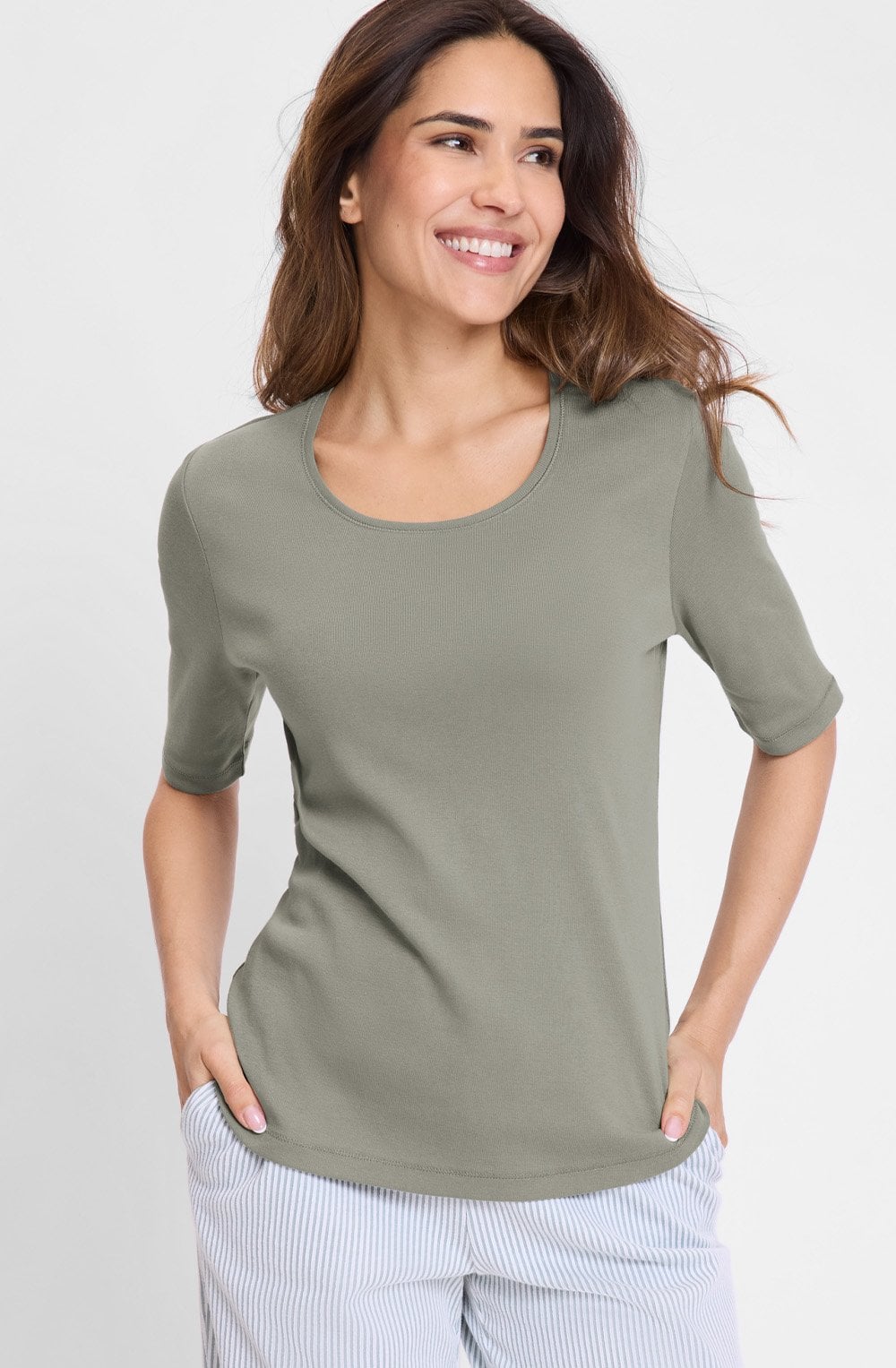 Jungle Khaki Round Neck Edda T Shirt