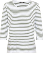 Jungle Khaki Striped Hannah Top