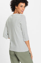Jungle Khaki Striped Hannah Top