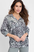 Jungle Khaki V Neck Clara Top