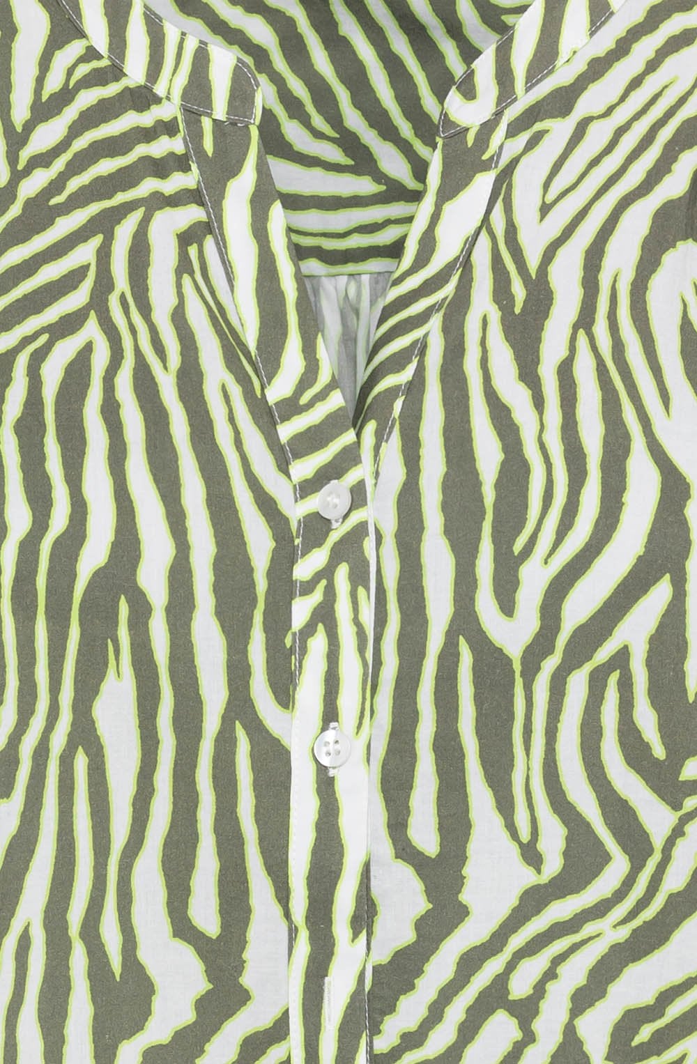Khaki and Lime Animal Print Blouse