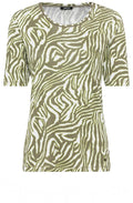 Khaki and Lime Animal Print Edda Top
