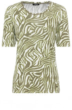 Khaki and Lime Animal Print Edda Top