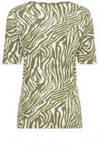 Khaki and Lime Animal Print Edda Top