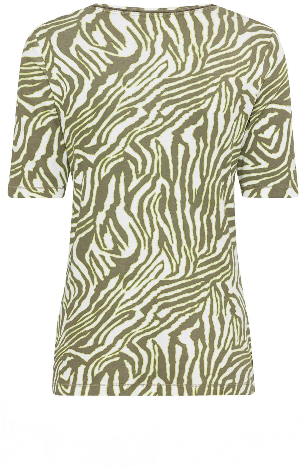 Khaki and Lime Animal Print Edda Top