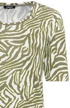 Khaki and Lime Animal Print Edda Top