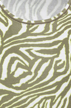 Khaki and Lime Animal Print Edda Top