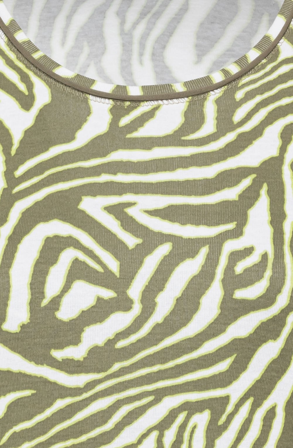 Khaki and Lime Animal Print Edda Top