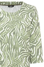 Khaki and Lime Animal Print Henny Sweatshirt