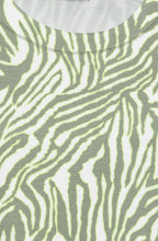 Khaki and Lime Animal Print Henny Sweatshirt