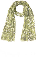 Khaki and Lime Animal Print Scarf