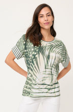 Khaki and Silver Shimmer Cosima Relaxed T-Shirt