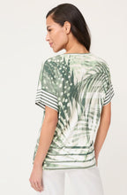 Khaki and Silver Shimmer Cosima Relaxed T-Shirt