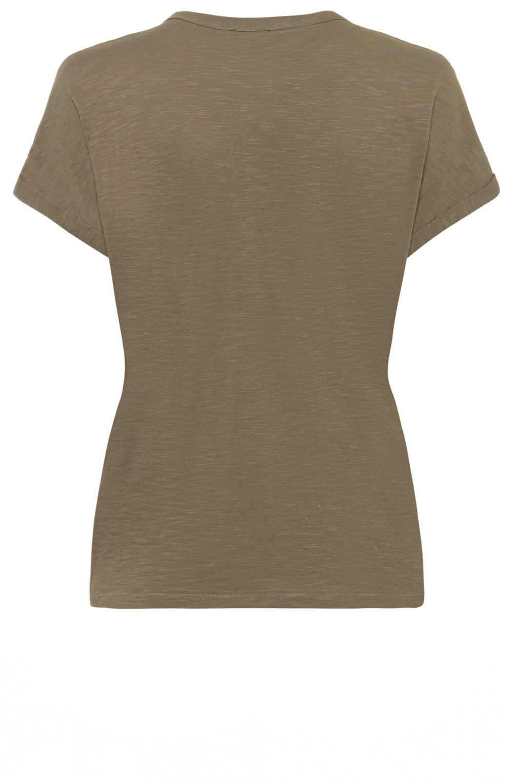Khaki Broderie Anglaise T Shirt
