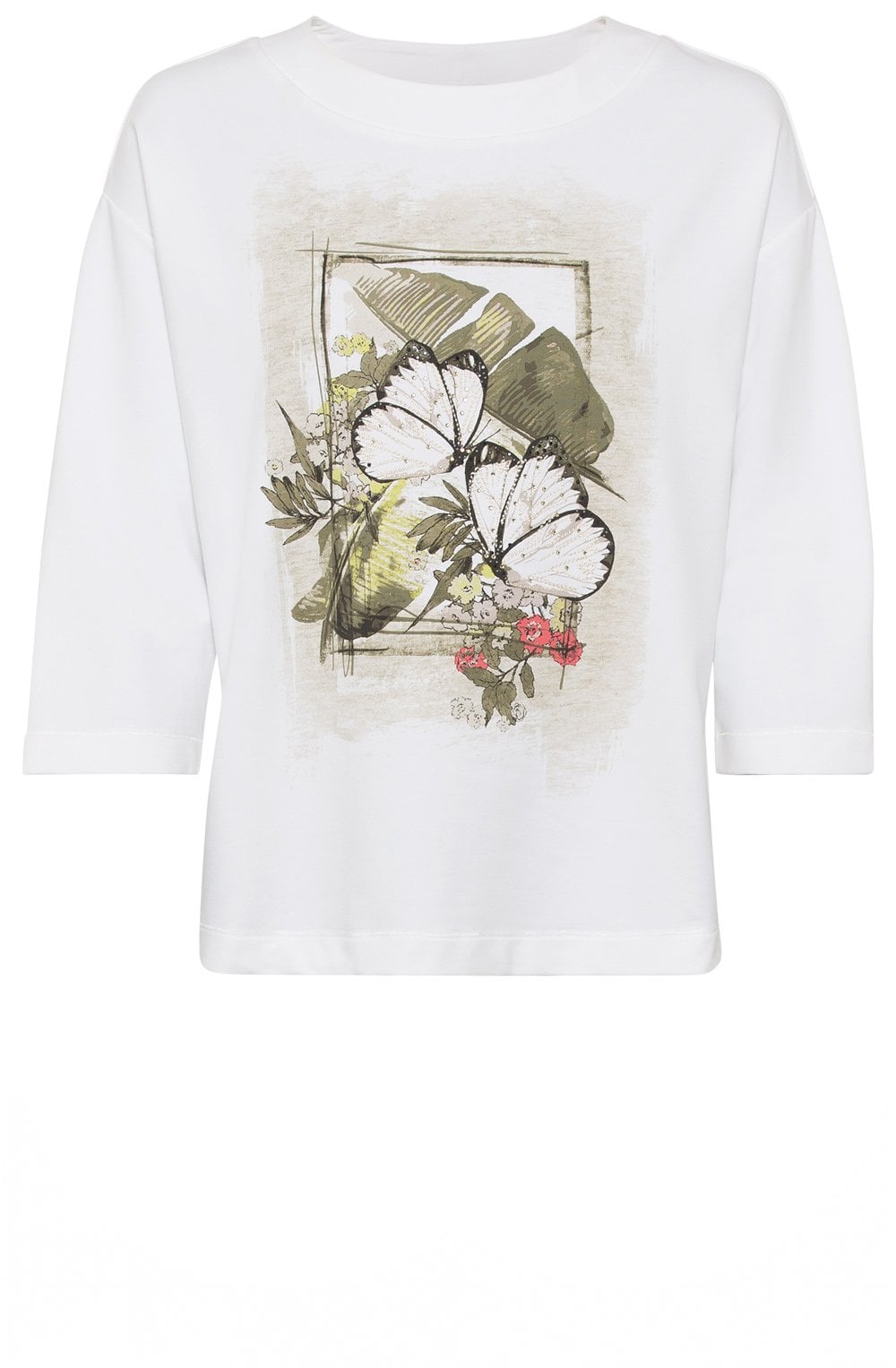 Khaki Butterfly Lightweight Sweatshirt