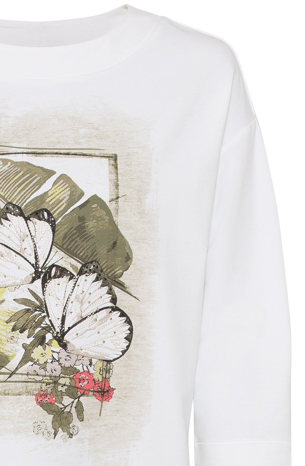 Khaki Butterfly Lightweight Sweatshirt
