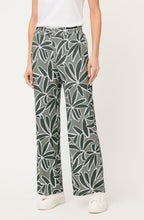 Khaki Floral Print Cropped Anna Trousers