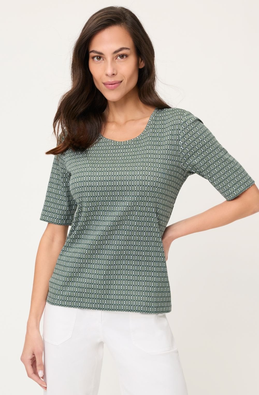 Khaki Graphic Print Edda T-Shirt