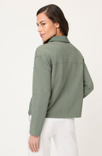 Khaki Linen and Cotton Blend Jacket