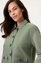 Khaki Linen and Cotton Blend Jacket