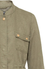 Khaki Linen Drawstring Jacket