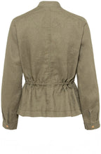 Khaki Linen Drawstring Jacket