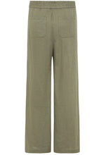 Khaki Linen Wide Leg Anna Trousers