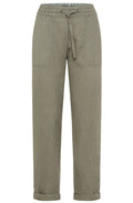 Khaki Lisa Linen Trousers