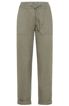 Khaki Lisa Linen Trousers