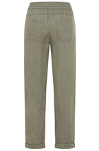 Khaki Lisa Linen Trousers