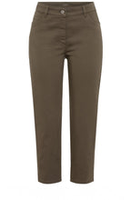 Khaki Mona Slim Leg Cropped Jeans