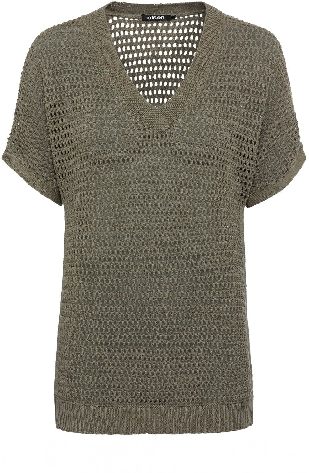 Khaki Open Knit Chloe Jumper