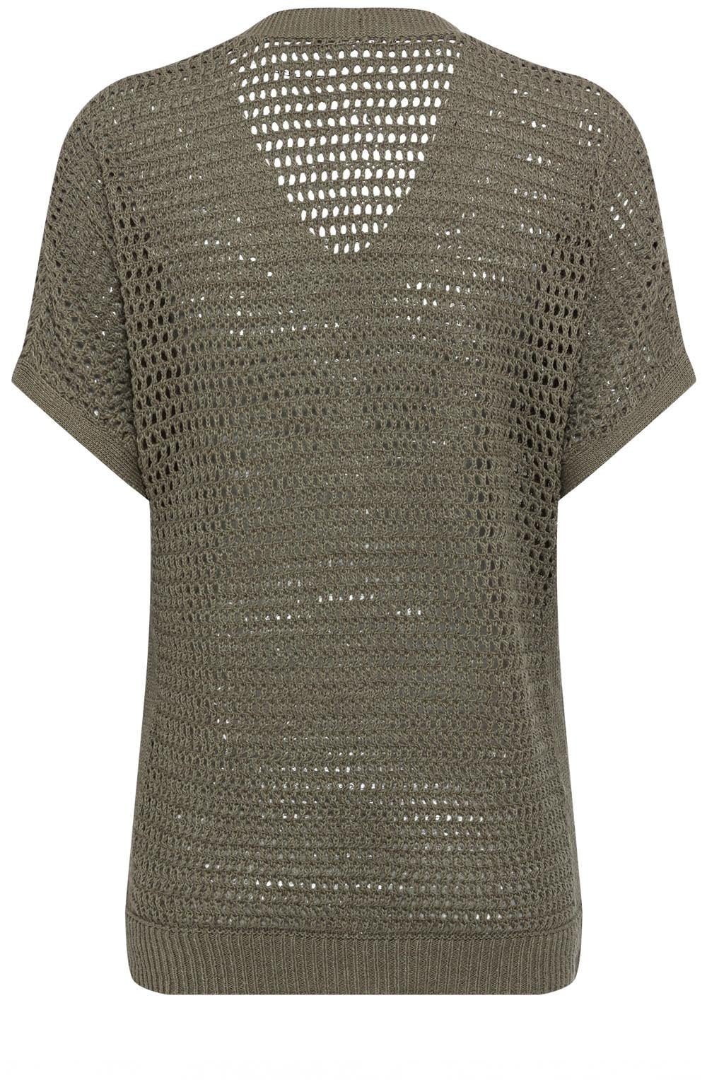 Khaki Open Knit Chloe Jumper