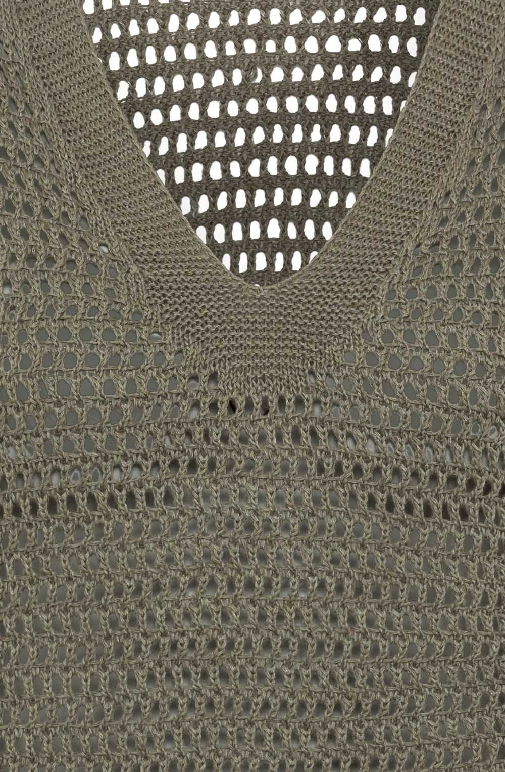Khaki Open Knit Chloe Jumper