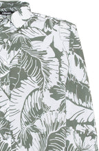 Khaki Palm Leaf Long Line Shirt