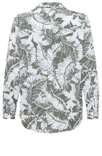 Khaki Palm Leaf Long Line Shirt