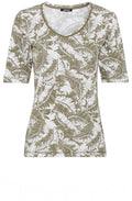 Khaki Palm Leaf T Shirt