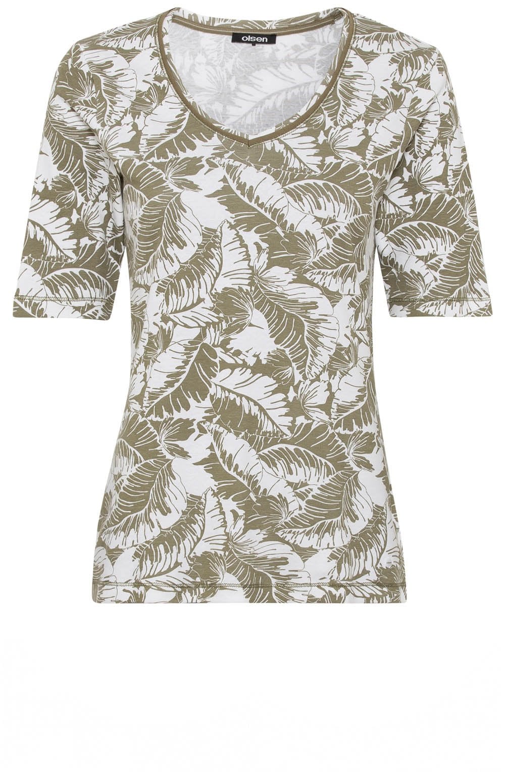 Khaki Palm Leaf T Shirt