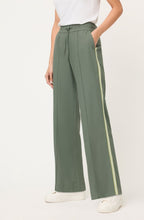 Khaki Statement Stripe Linen Mix Anna Trousers